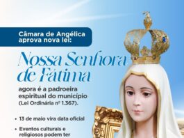 Câmara Municipal aprova lei que reconhece Nossa Senhora de Fátima como padroeira espiritual de Angélica